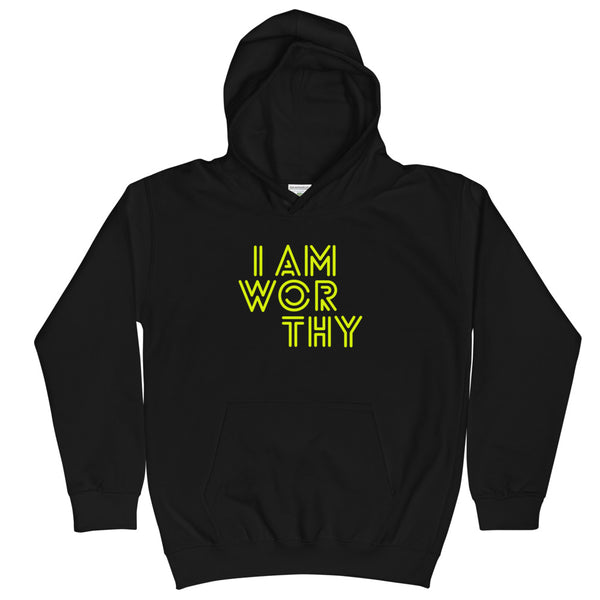 I AM WORTHY KID'S HOODIE